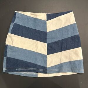 Colored Denim Skirt